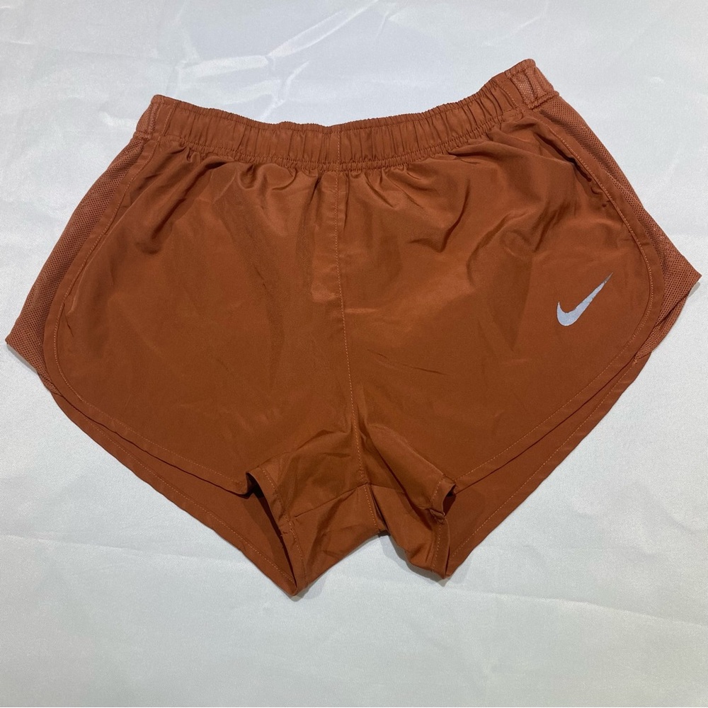 Nike Burnt Orange Athletic Shorts Moisture-Wicking Performance